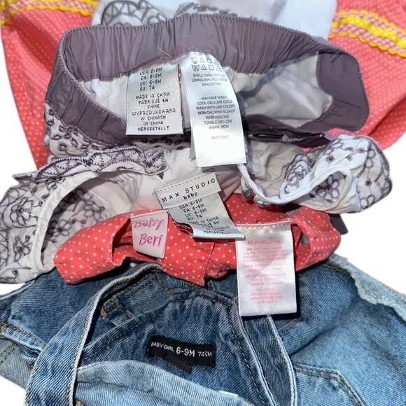 Girls 6-9 Months dresses denim dungaree Matching set 6-9 summer clothes​ - Picture 5 of 5